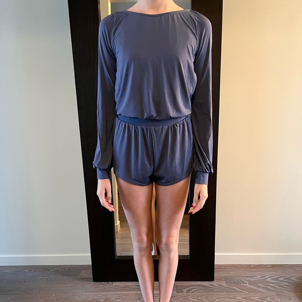 Dusty Mauve contemporary one piece romper dance costume by Balera